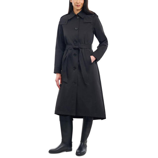 Women's Hooded Belted Raincoat