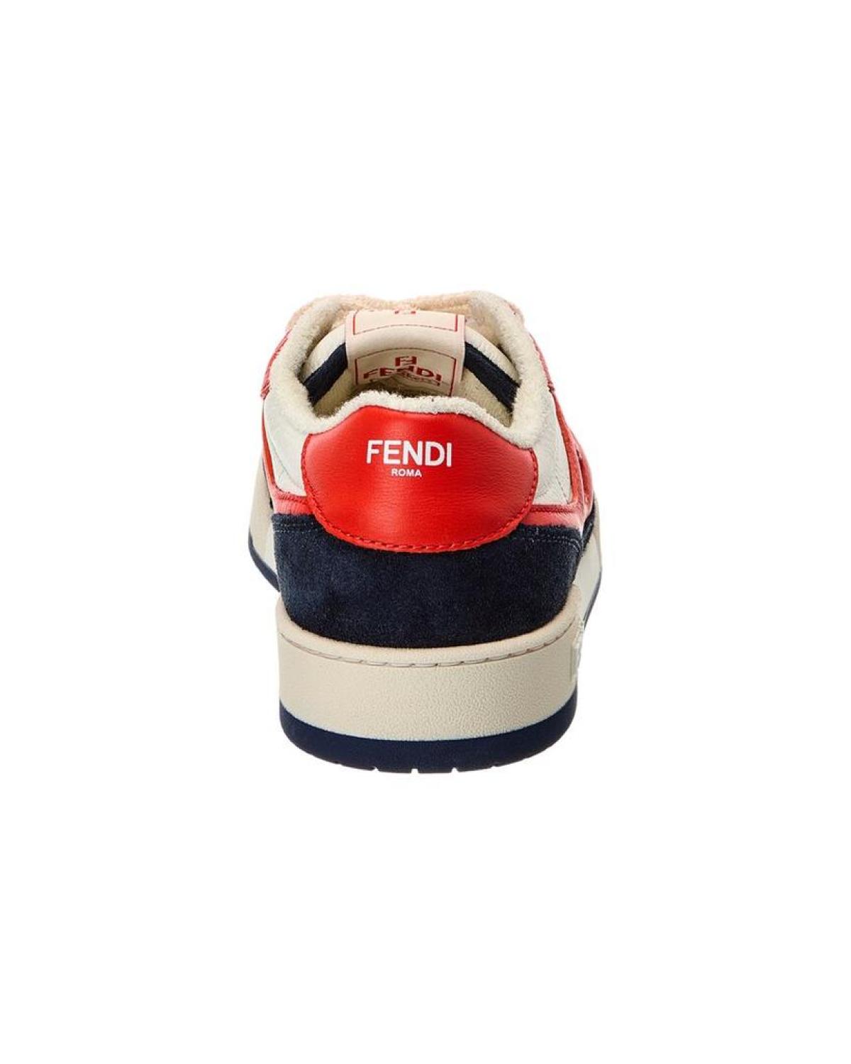 FENDI Match Suede & Leather Sneaker