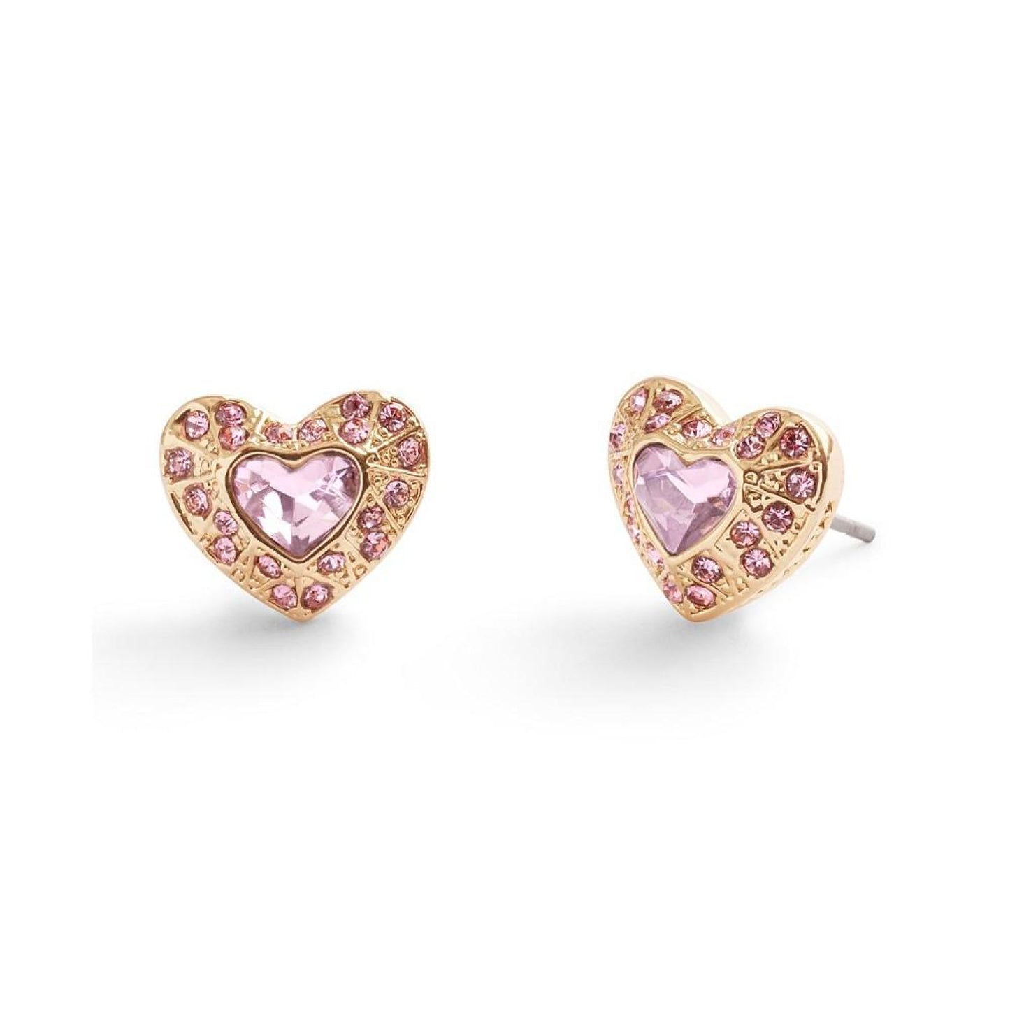 Faux Stone Heart Stud Earrings