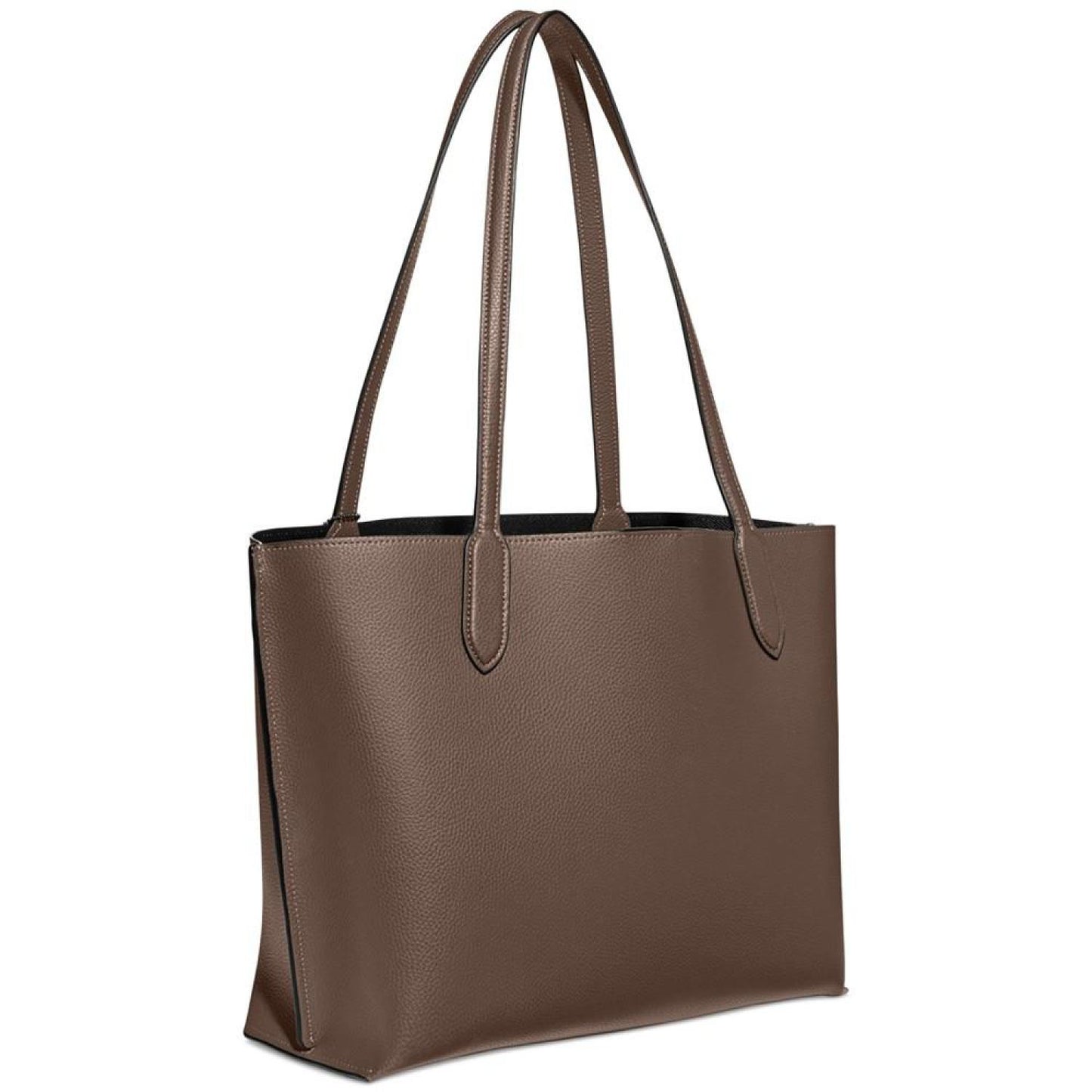 Polished Pebble Leather Willow Tote with Interior Zip Pocket