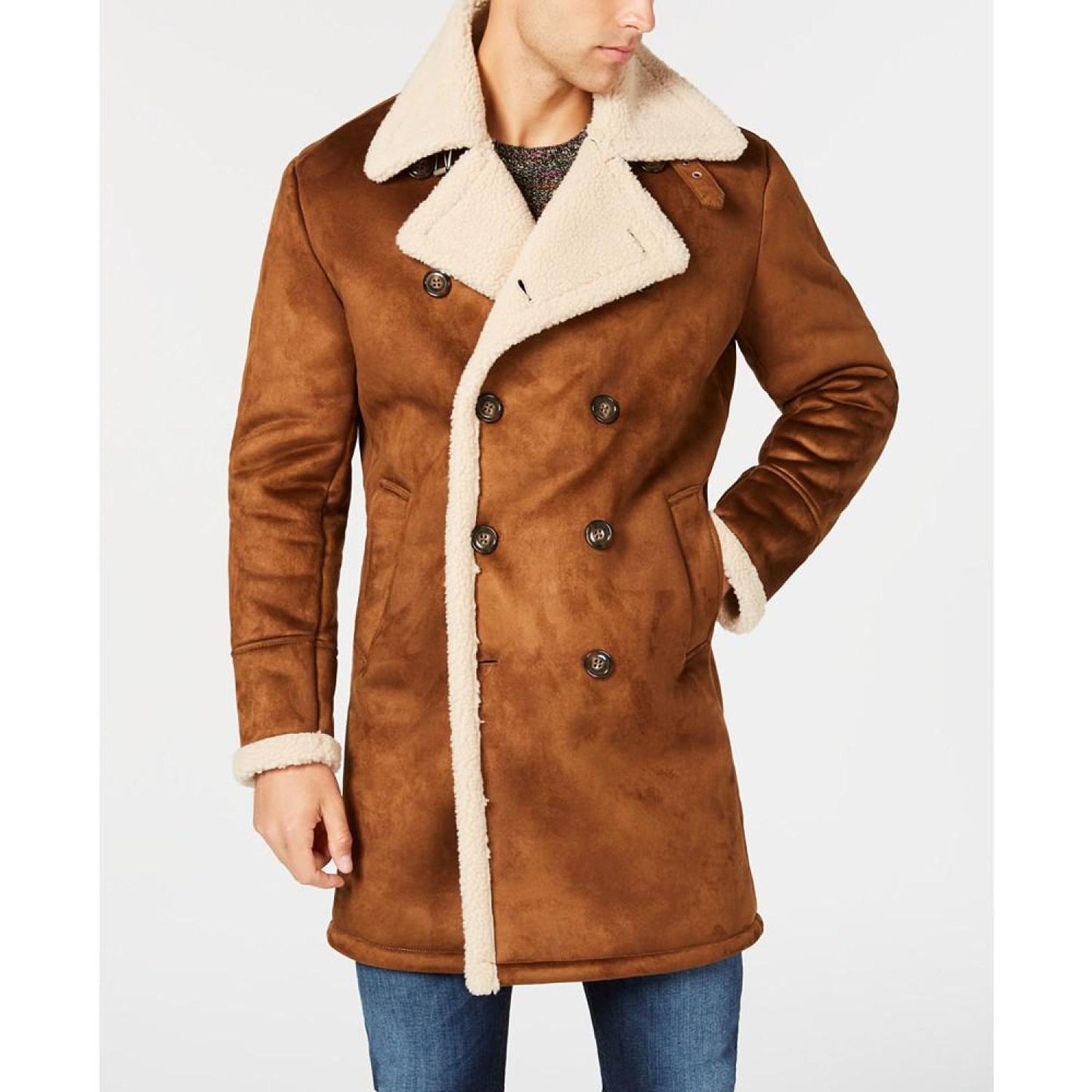 Men's Faux-Shearling Overcoat