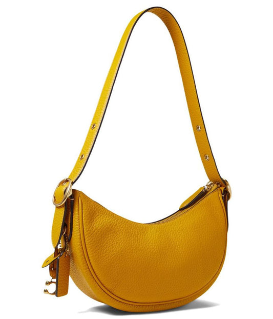 Soft Pebble Leather Luna Shoulder Bag