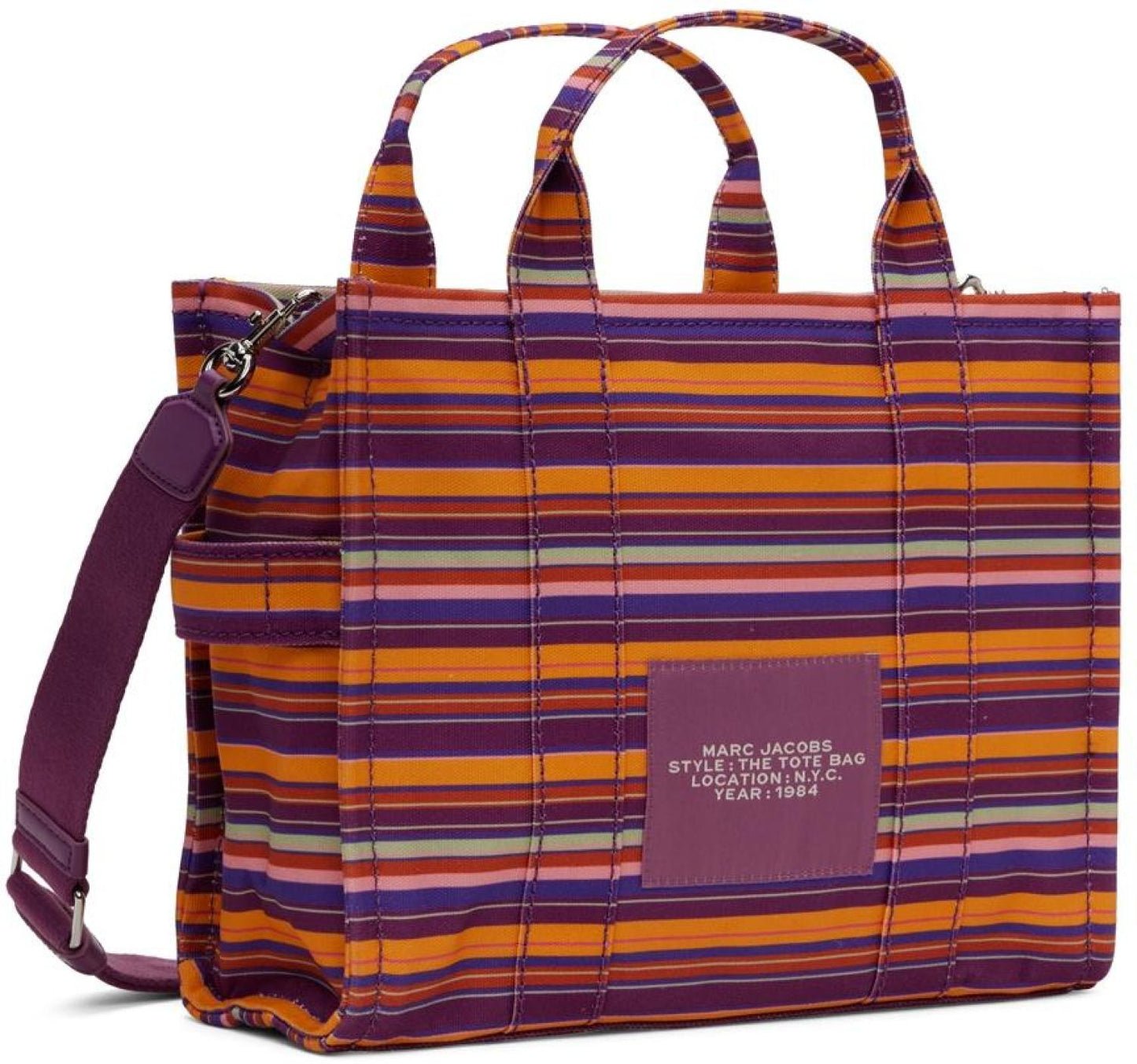 Purple Medium 'The Stripe Traveler Tote' Tote