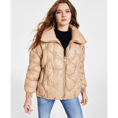 Women's Perla Embellished Zip-Front Puffer Jacket