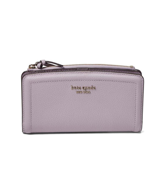 Knott Pebbled Leather Zip Slim Wallet