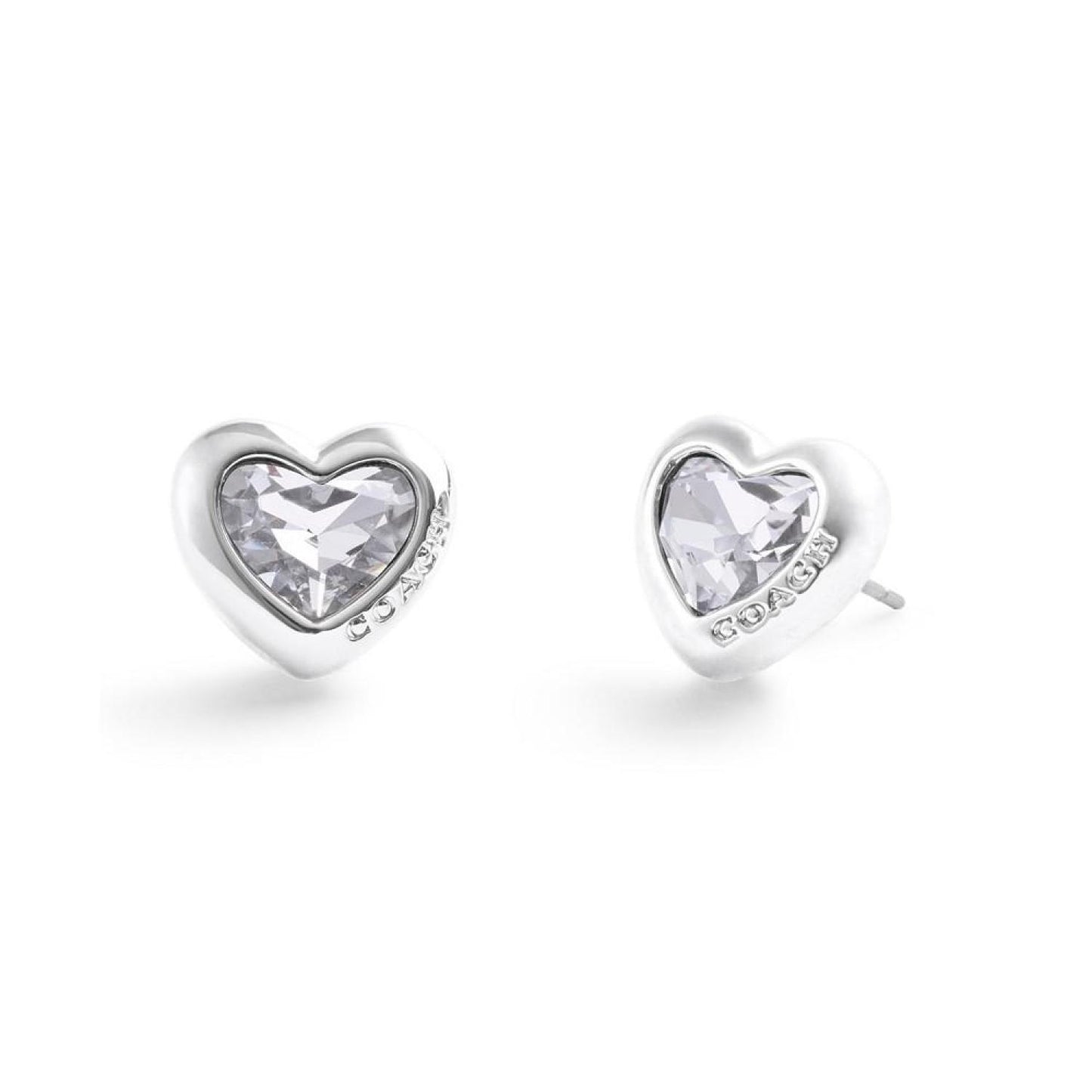 Faux Stone Heart Stud Earrings