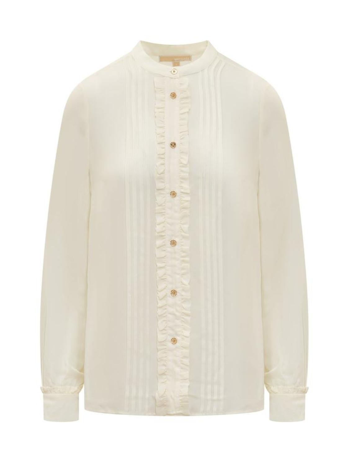 Michael Michael Kors Ruffled Pleated Blouse