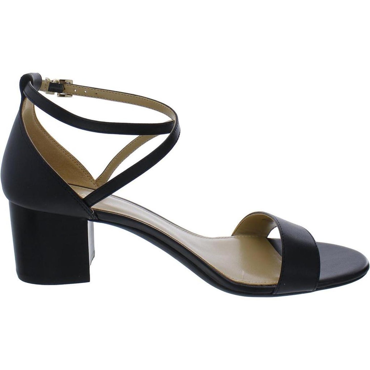 Womens Leather Open Toe Ankle Strap