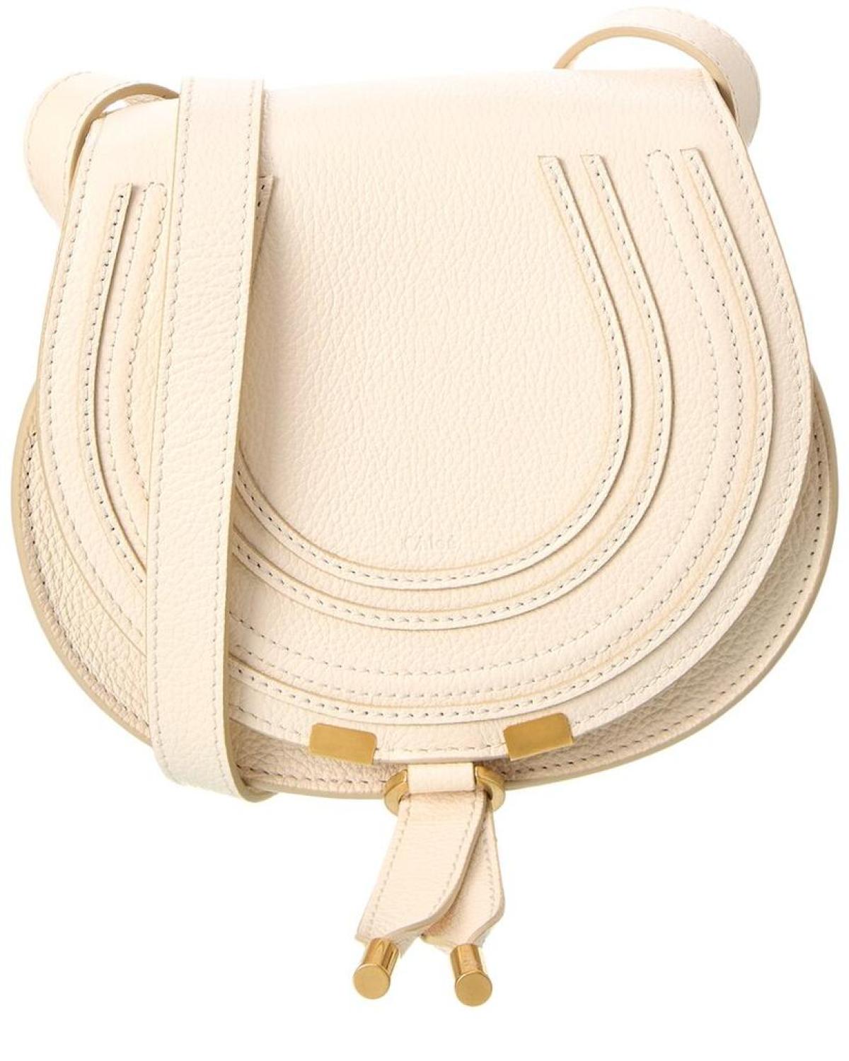 Chloé Marcie Small Leather Saddle Bag