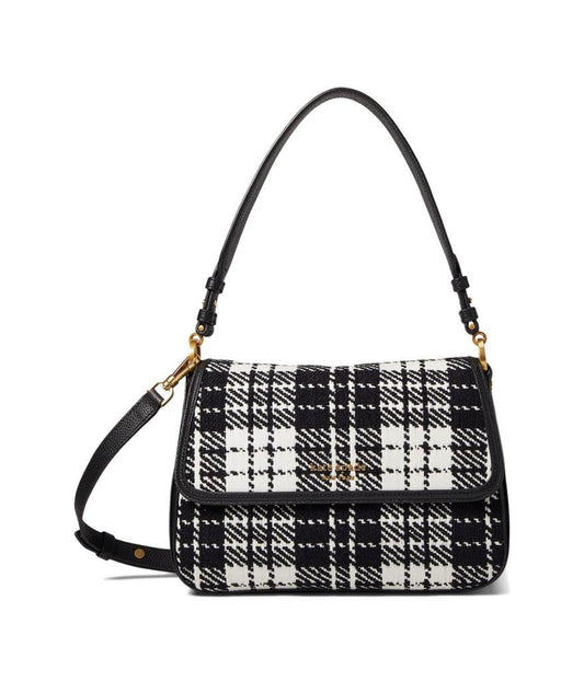 Hudson Plaid Medium Convertible Flap Crossbody