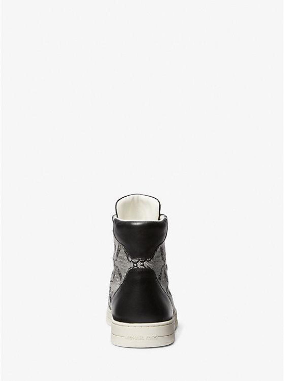 Keating Empire Logo Jacquard and Leather High-Top Sneakers