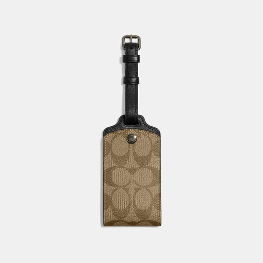 Coach Outlet Luggage Tag In Signature Canvas