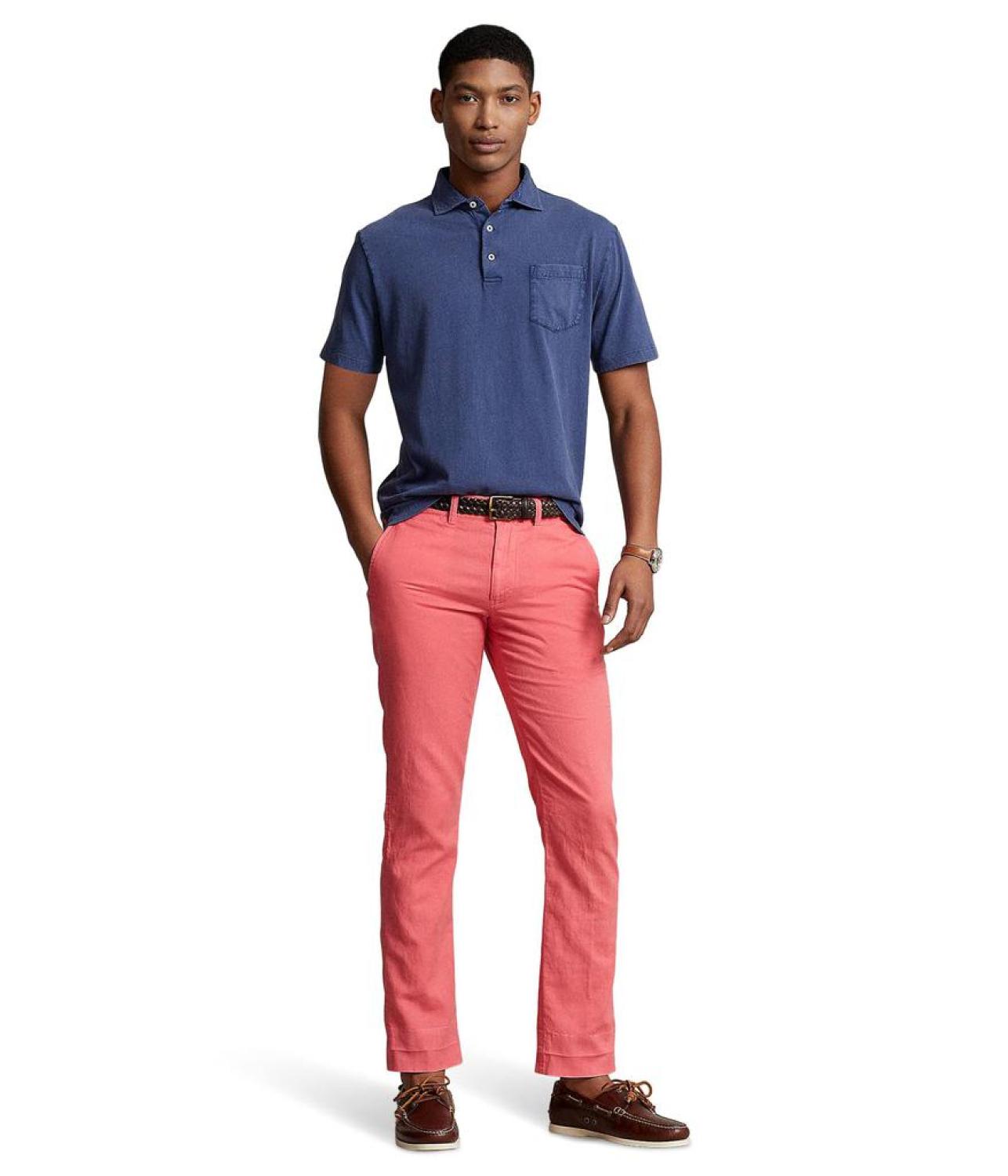 Classic Fit Cotton-Linen Polo Shirt