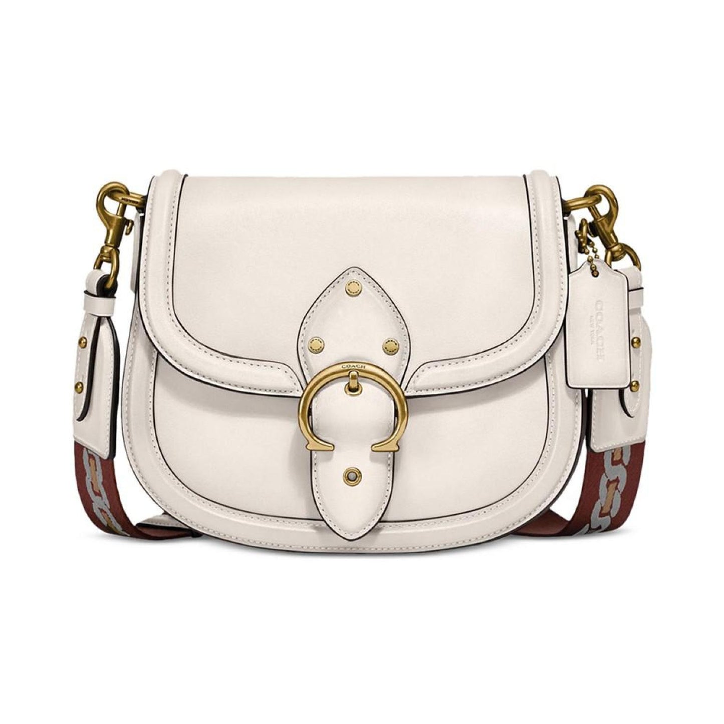 Glovetanned Leather Beat Saddle Bag with Webbing Strap