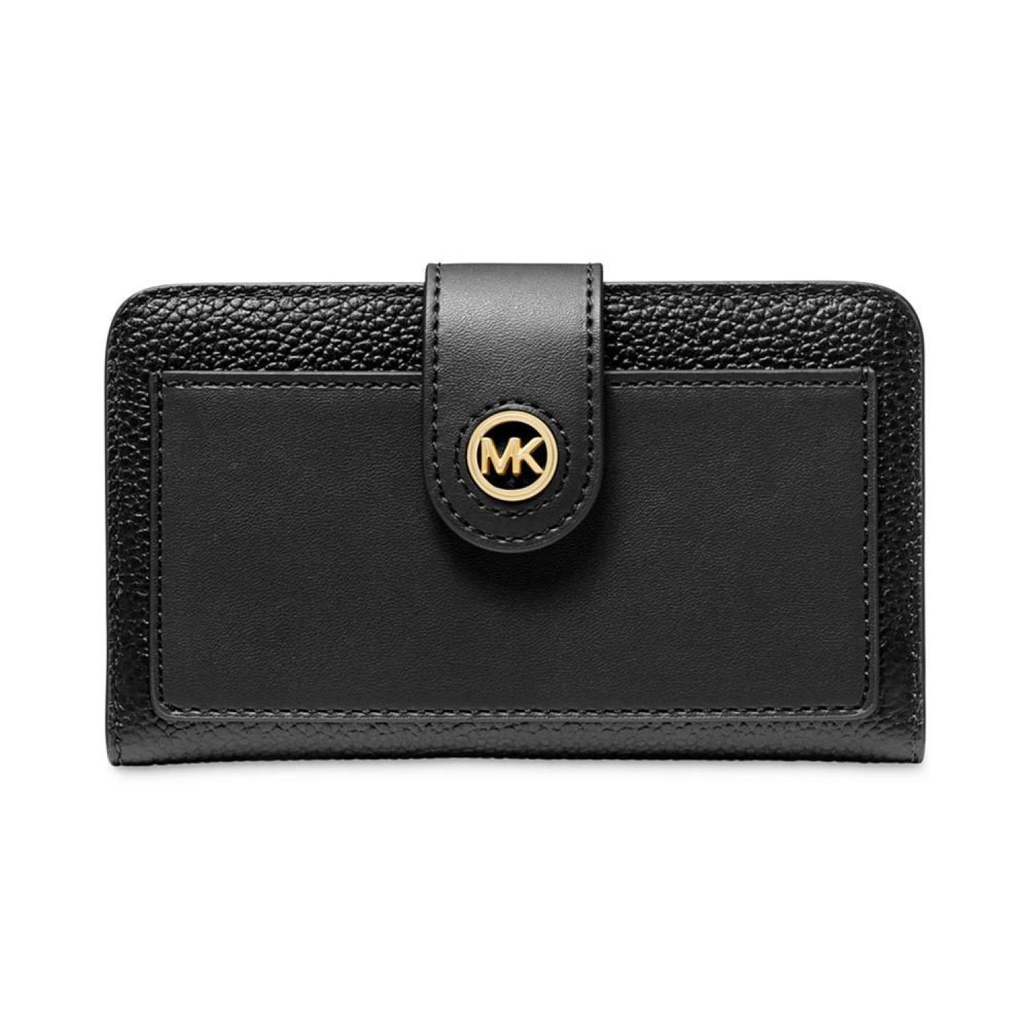 Charm Medium Tab Pocket Leather Bifold Wallet