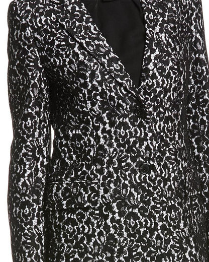 Michael Kors Collection Bonded Lace Reefer Coat