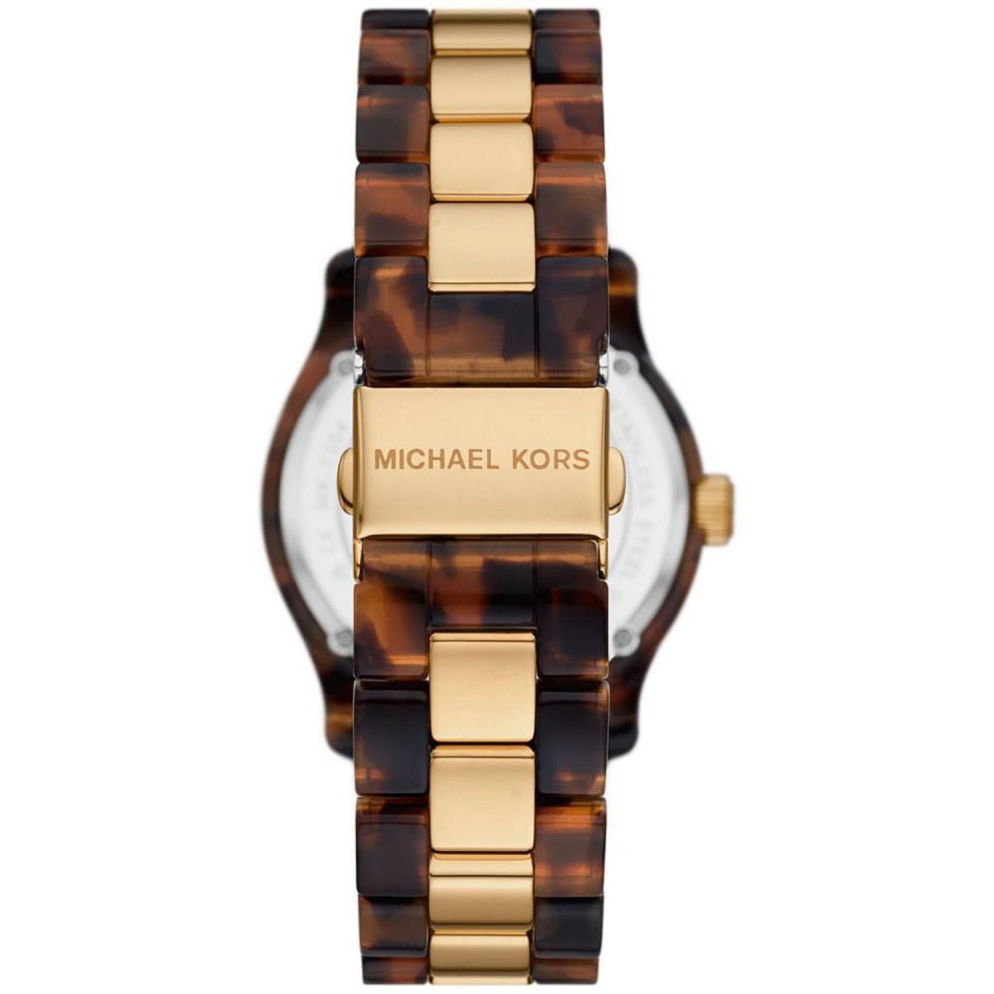 Women's Runway Quartz Three-Hand Brown Acetate and Gold-Tone Stainless Steel Watch 38mm