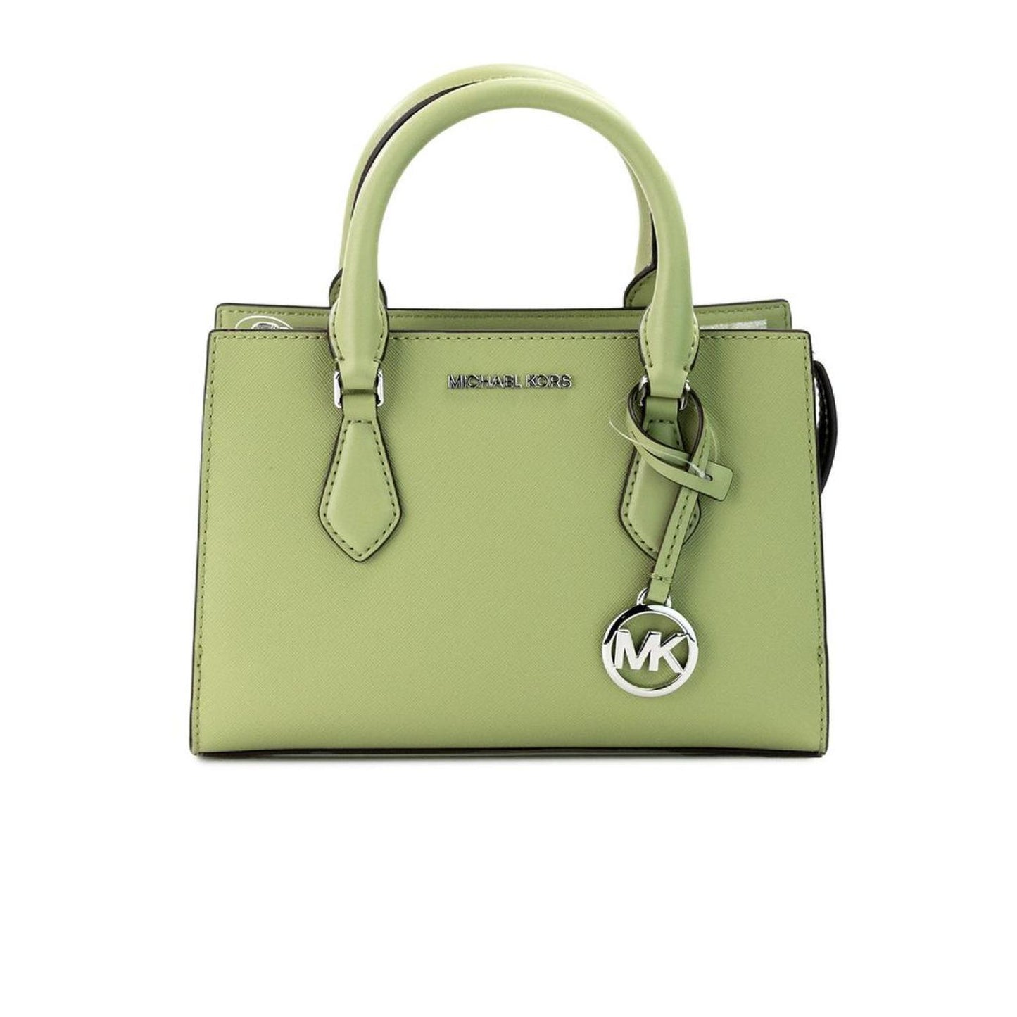 Michael Kors Sheila Small  Sage Vegan Leather Center Zip Satchel Purse Women's Bag