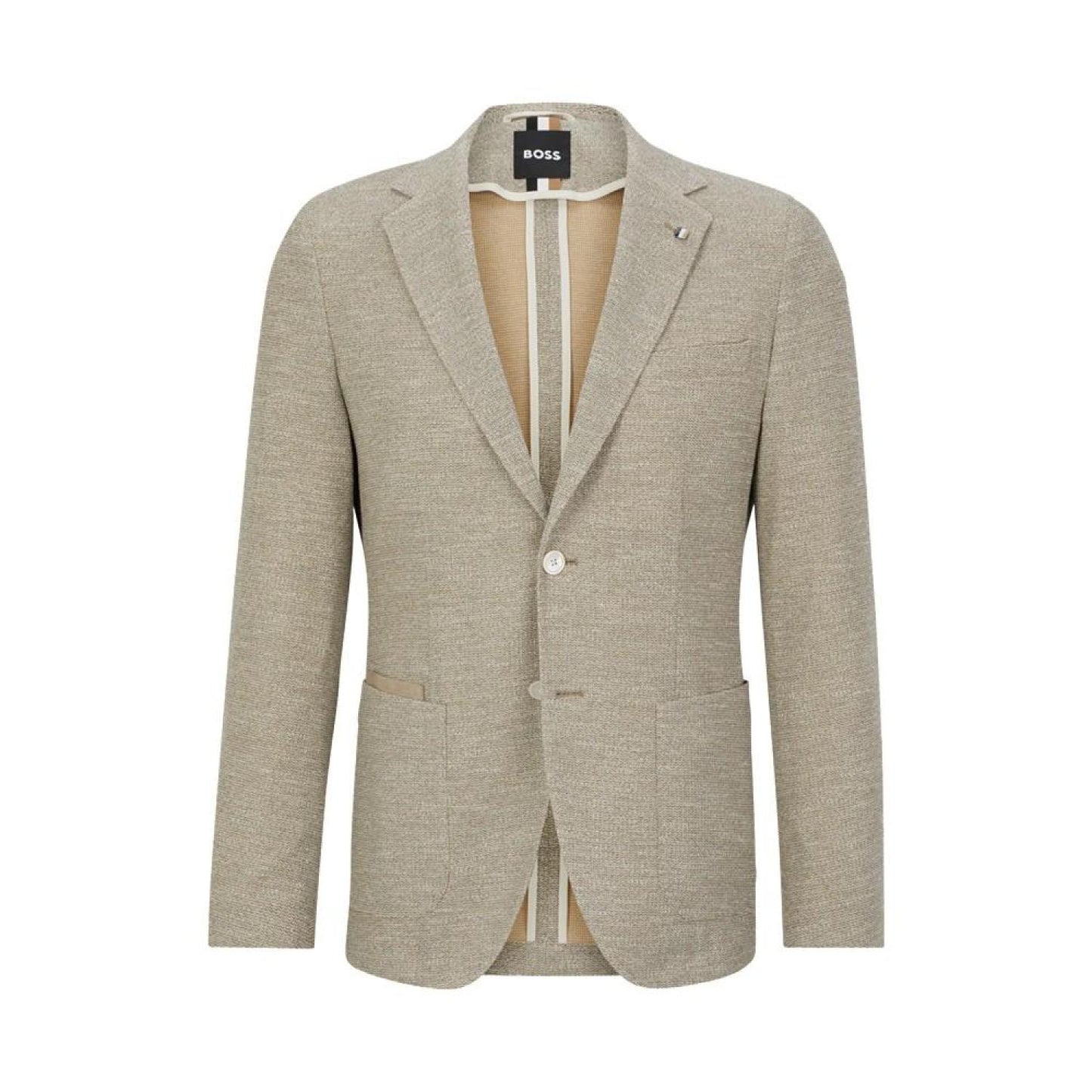 Men's Regular-Fit Micro-Patterned Cloth Jacket