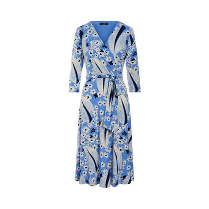 Floral Surplice Jersey Dress