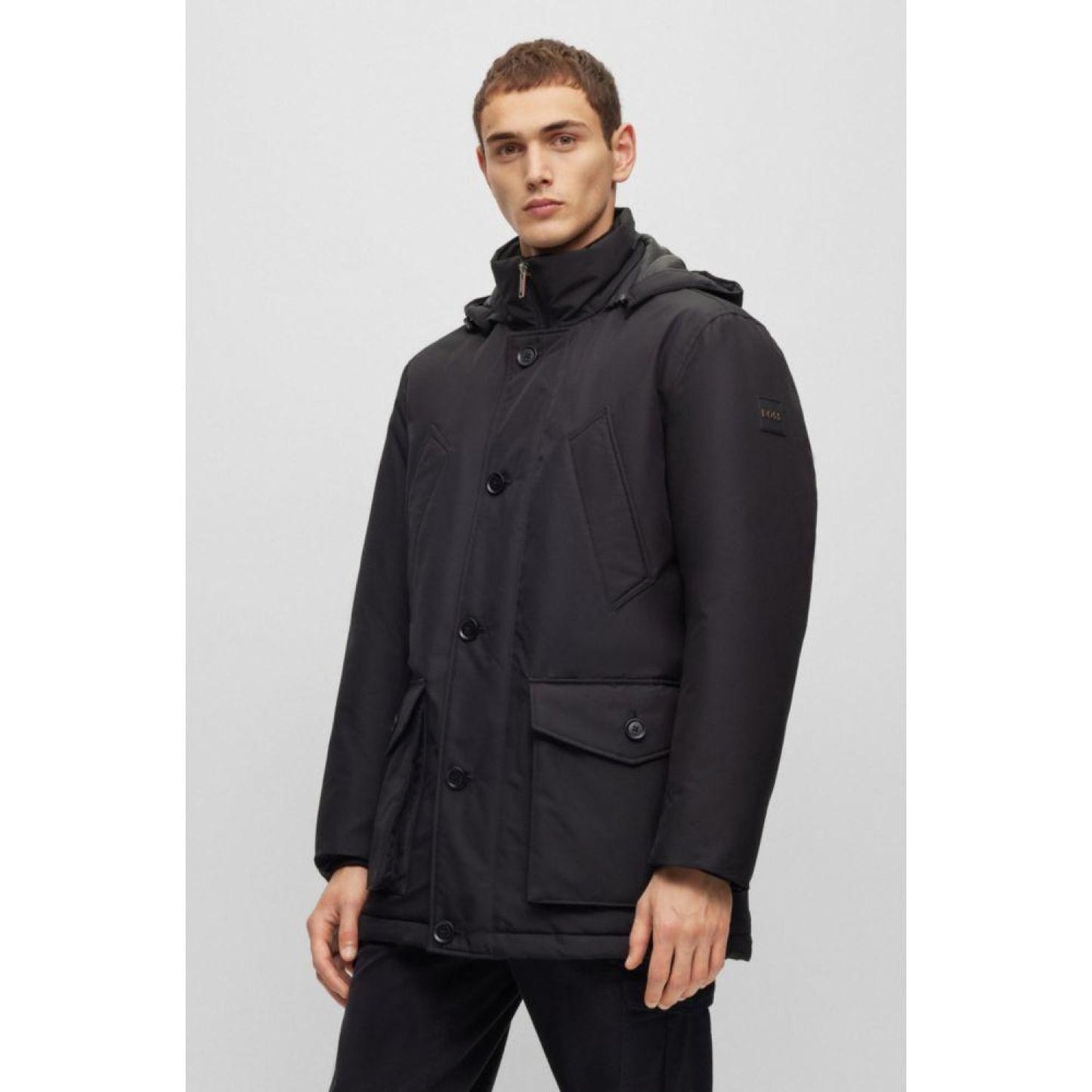 Relaxed-fit parka in water-repellent ottoman fabric