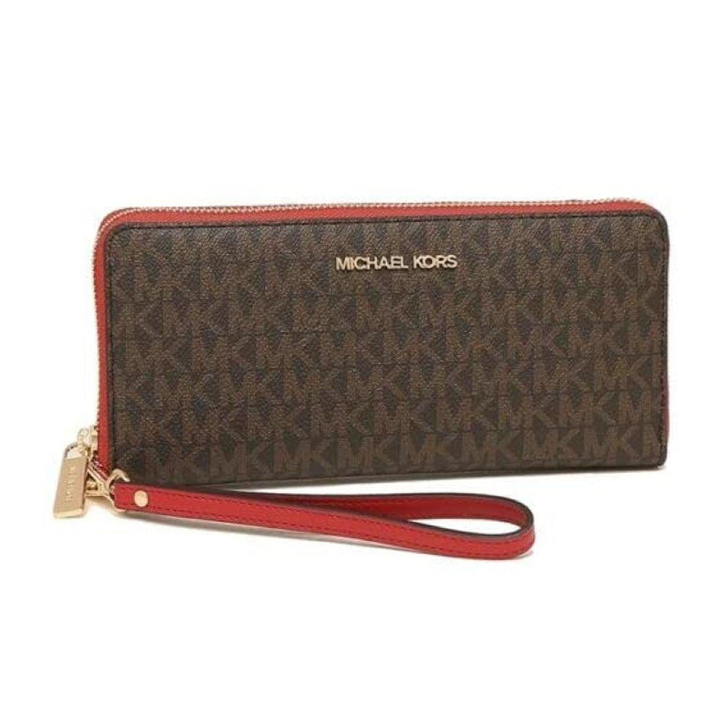 Michael Kors Women's Jet Set Travel Large MK Signature Continental Wallet