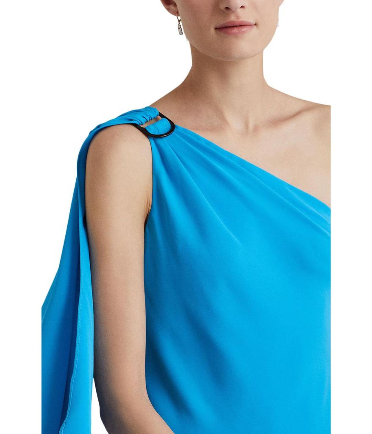 Georgette One-Shoulder Cocktail Dress