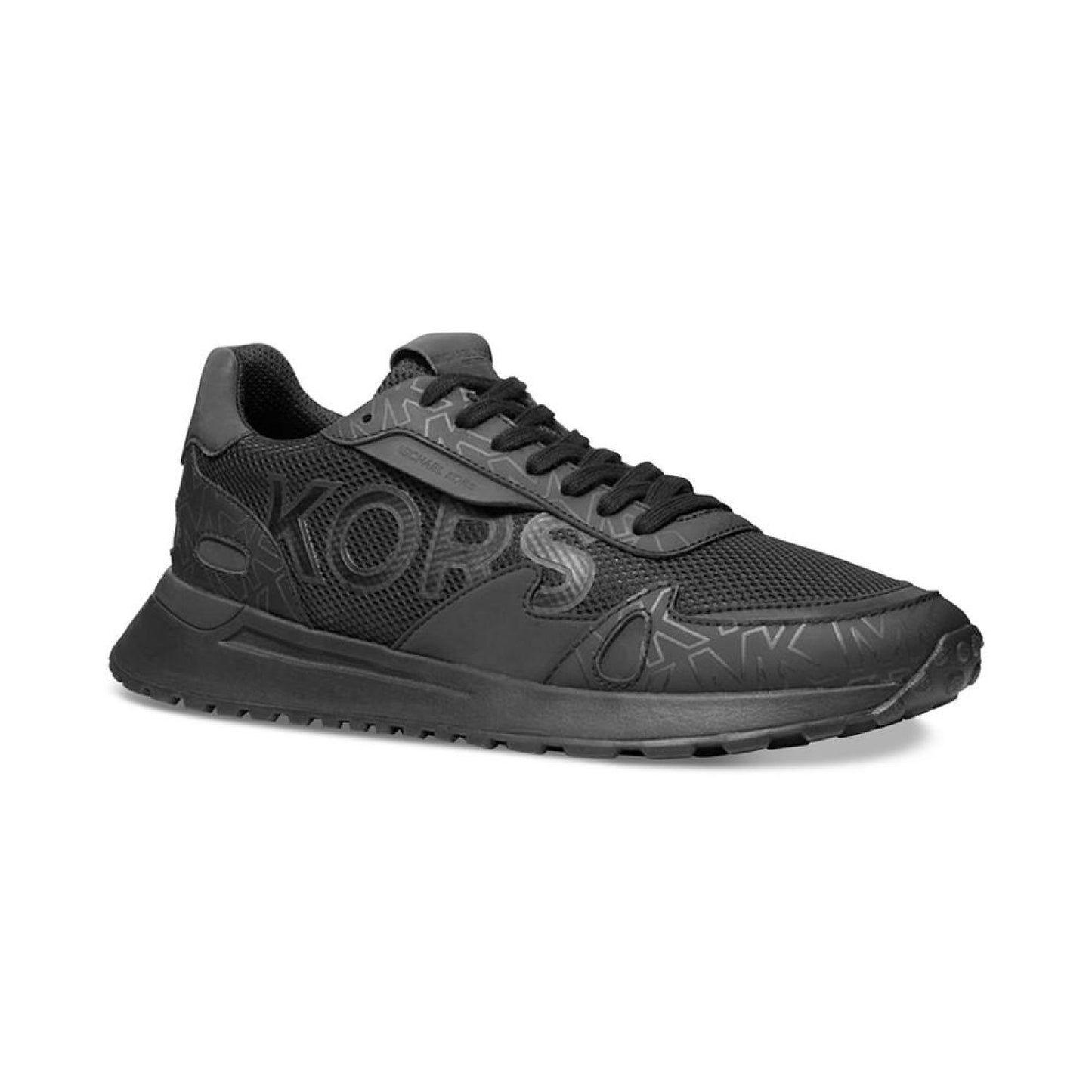 Men's Miles Mixed-Media Logo Trainer Sneakers