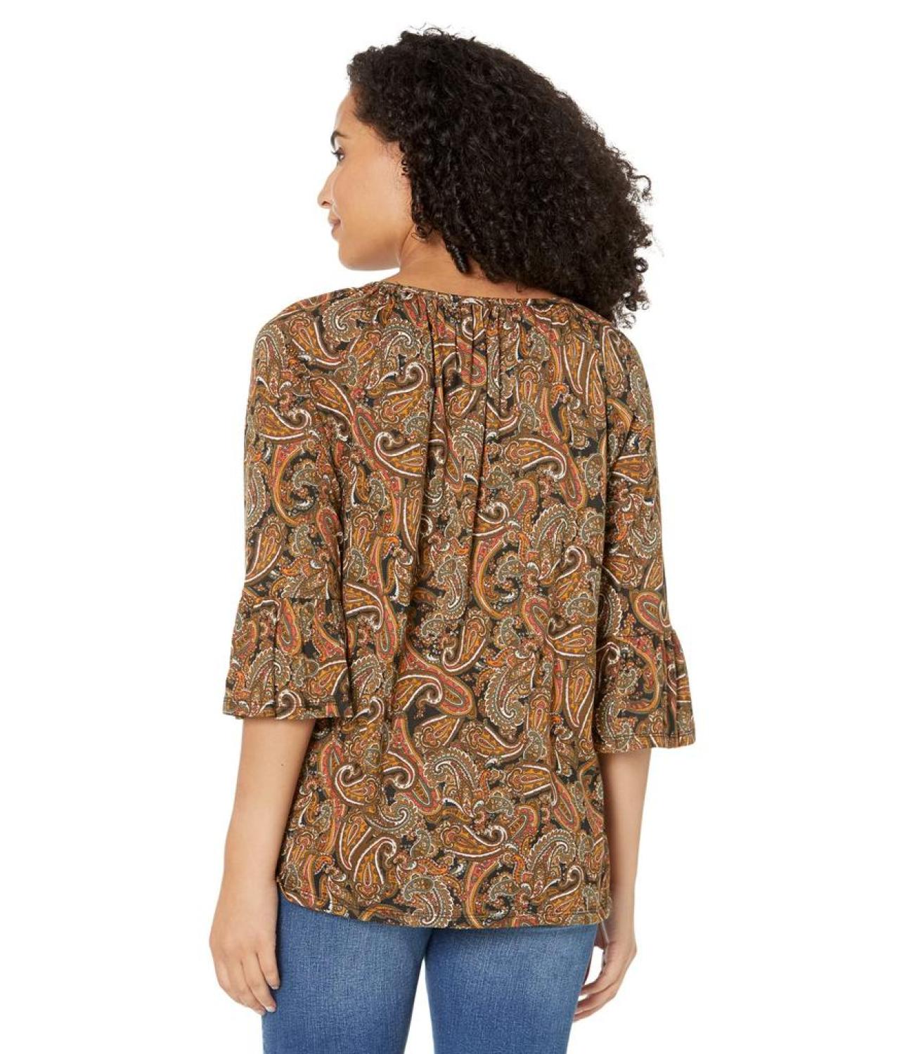 Paisley Flare Sleeve Top