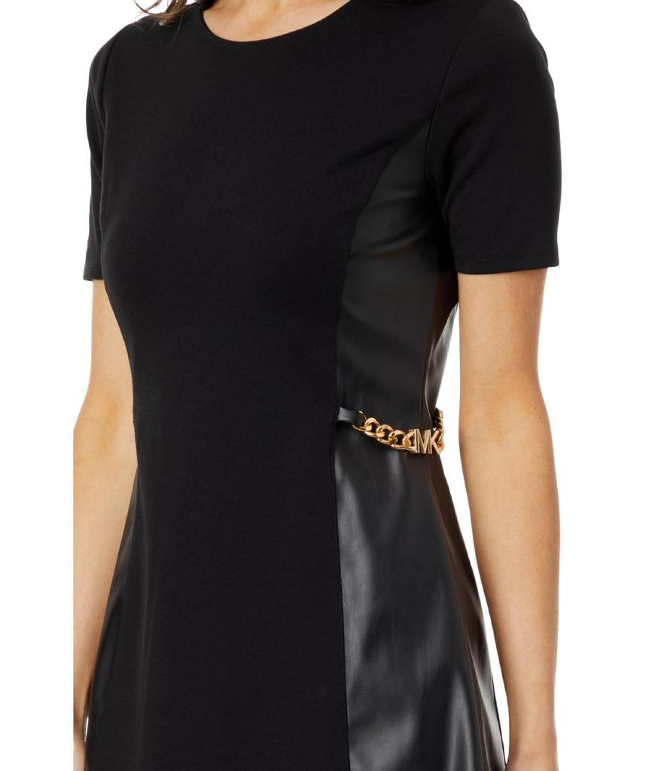 Petite Leather Chain Dress