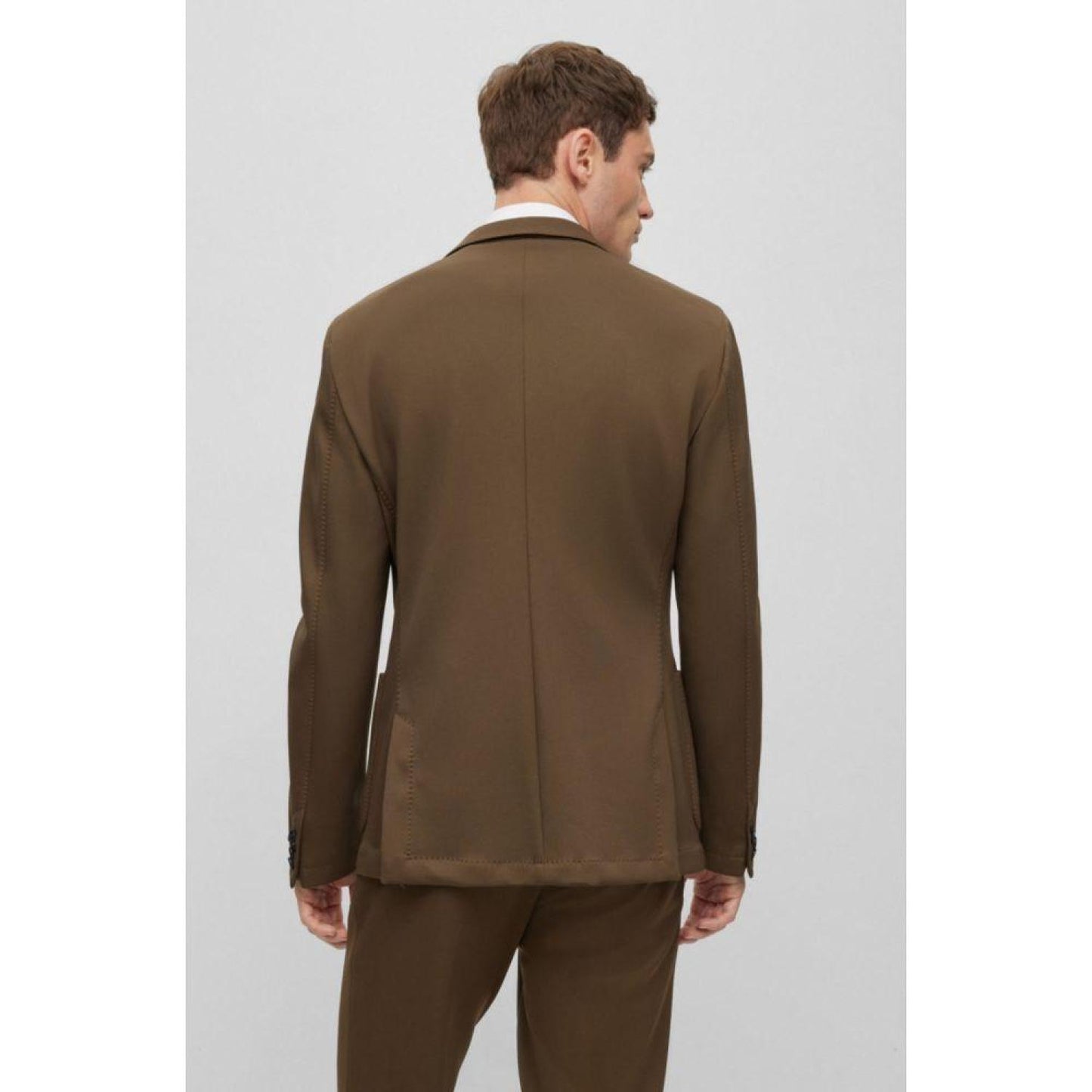 Slim-fit jacket in micro-patterned performance-stretch fabric