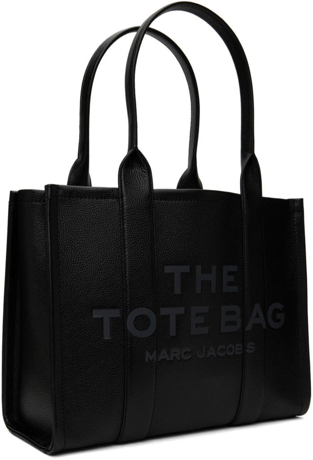 Black 'The Leather Large' Tote