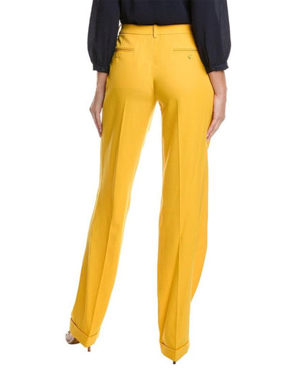 Michael Kors Collection Carolyn Wool Straight Leg Trouser