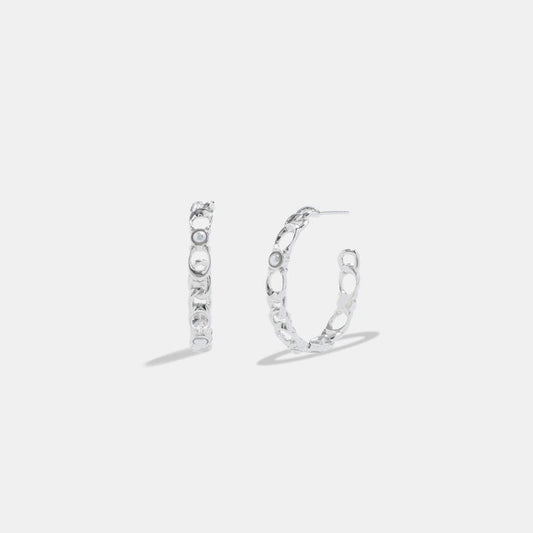 Coach Outlet Signature Chain Hoop Earrings