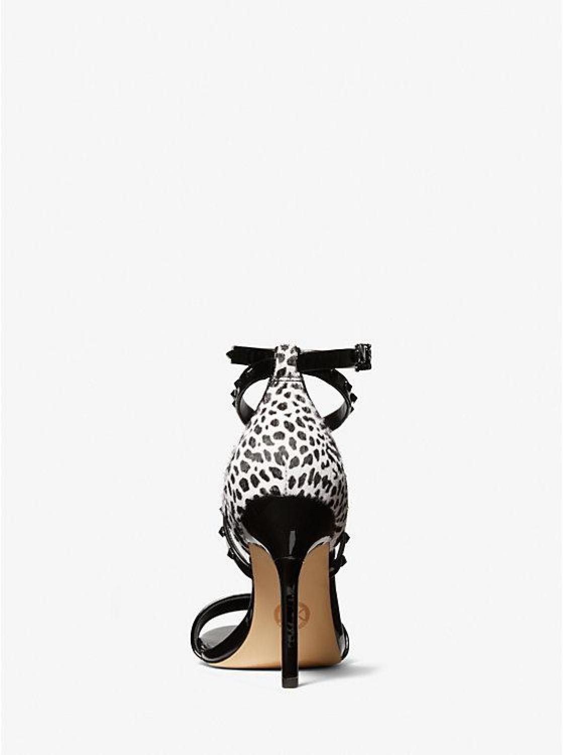 Astrid Animal Print Calf Hair Sandal