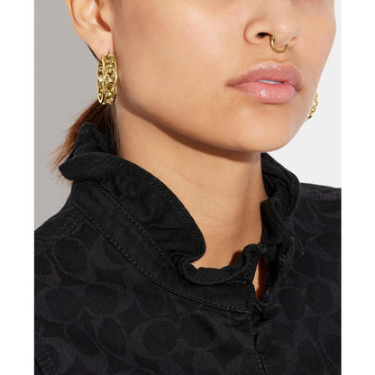 Signature Openwork Hoop Earrings