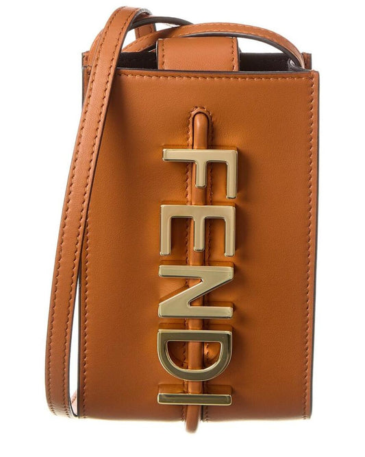 FENDI Fendigraphy Leather Phone Pouch