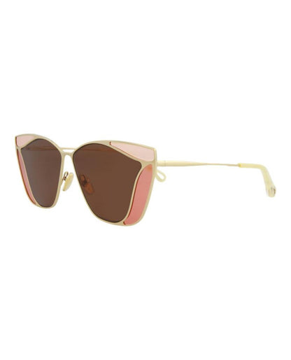 Chloe Cat Eye-Frame Metal Sunglasses