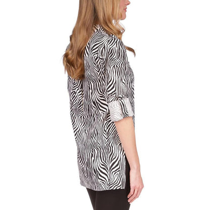 Women's Graphic Zebra Long Sleeve Tunic