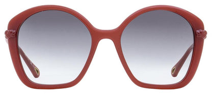 Chloe Women's Geometric Sunglasses CH0003S 003 Burnt Orange 55mm