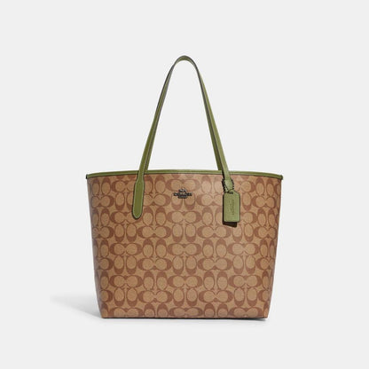 Coach Outlet City Tote In Signature Canvas