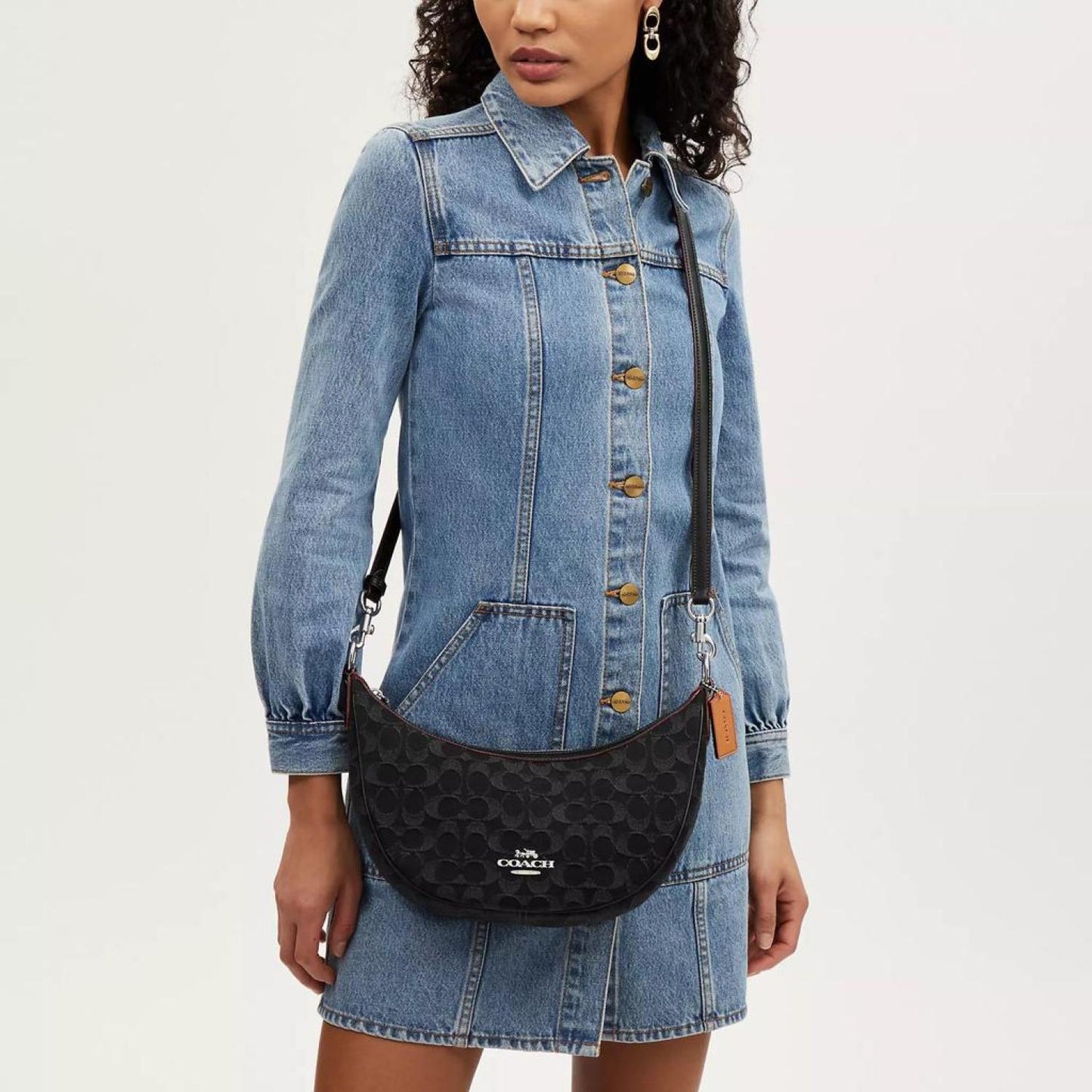 Coach Outlet Aria Shoulder Bag In Signature Denim