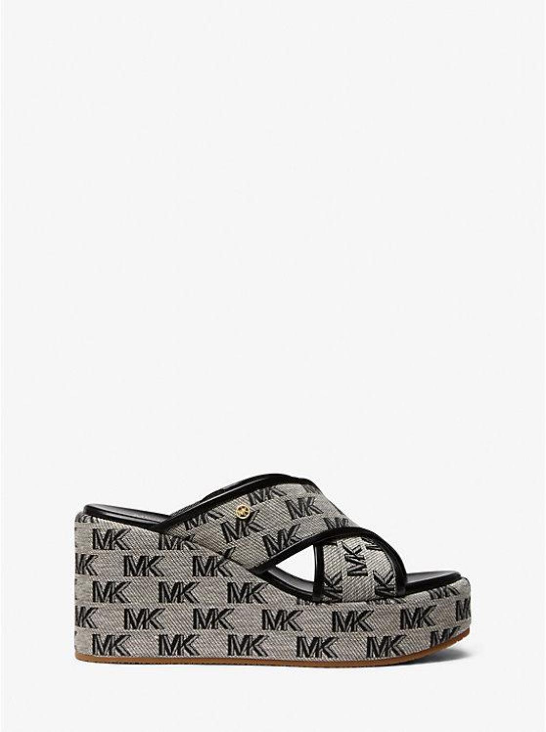 Cary Logo Jacquard Platform Sandal