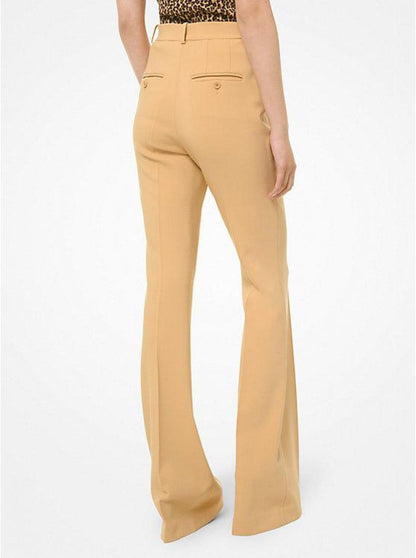 Charlie Stretch Pebble Crepe Flared Pants