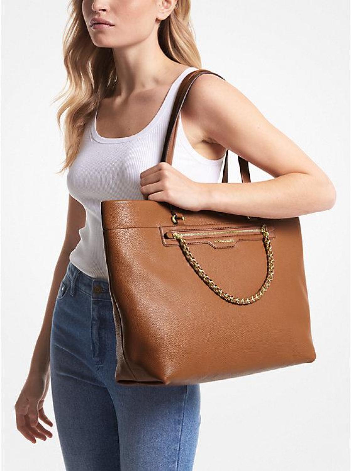 Slater Large Pebbled Leather Tote Bag