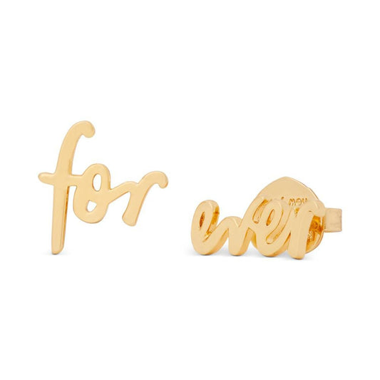 Say Yes Gold-Tone Forever Stud Earrings