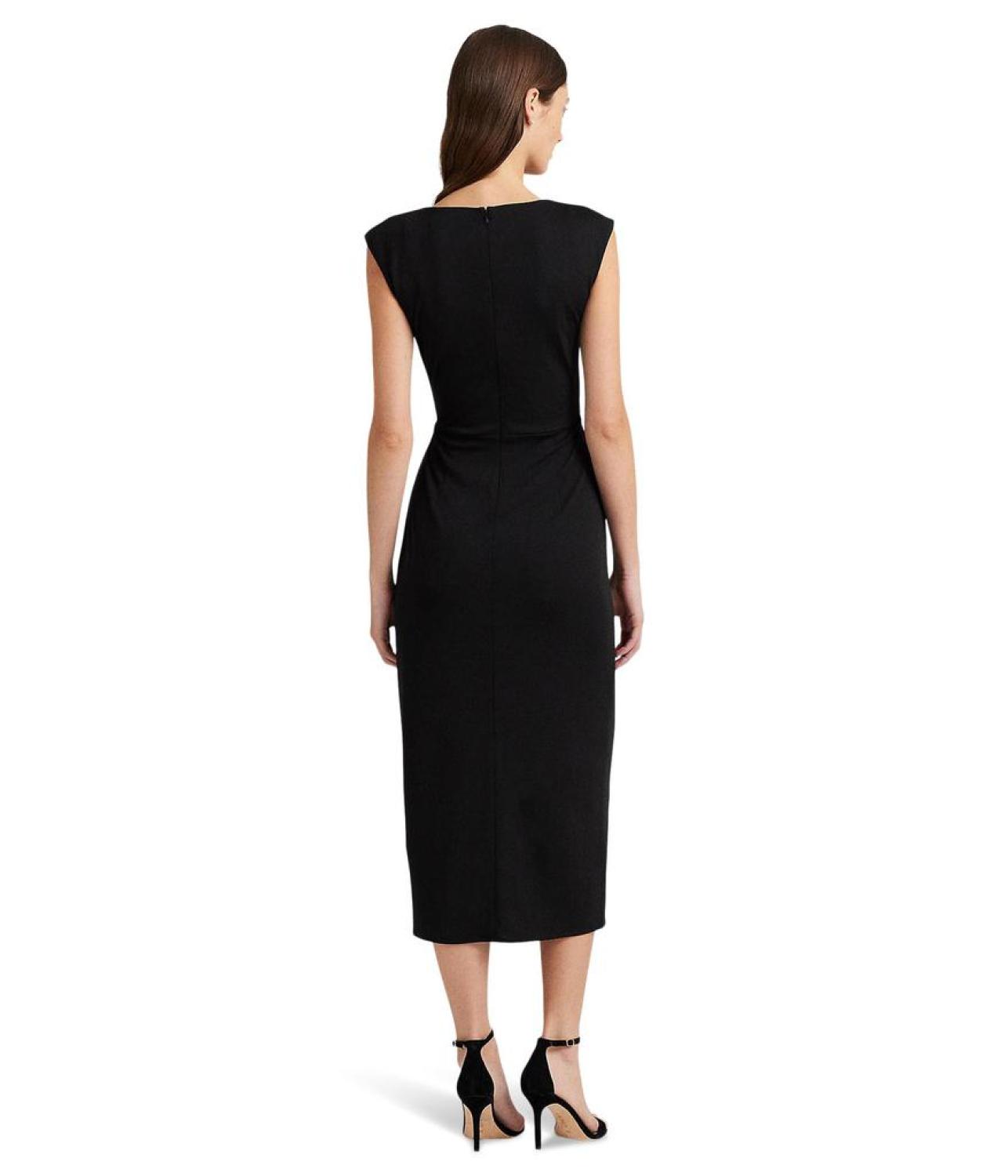 Stretch Jersey Tie-Front Dress