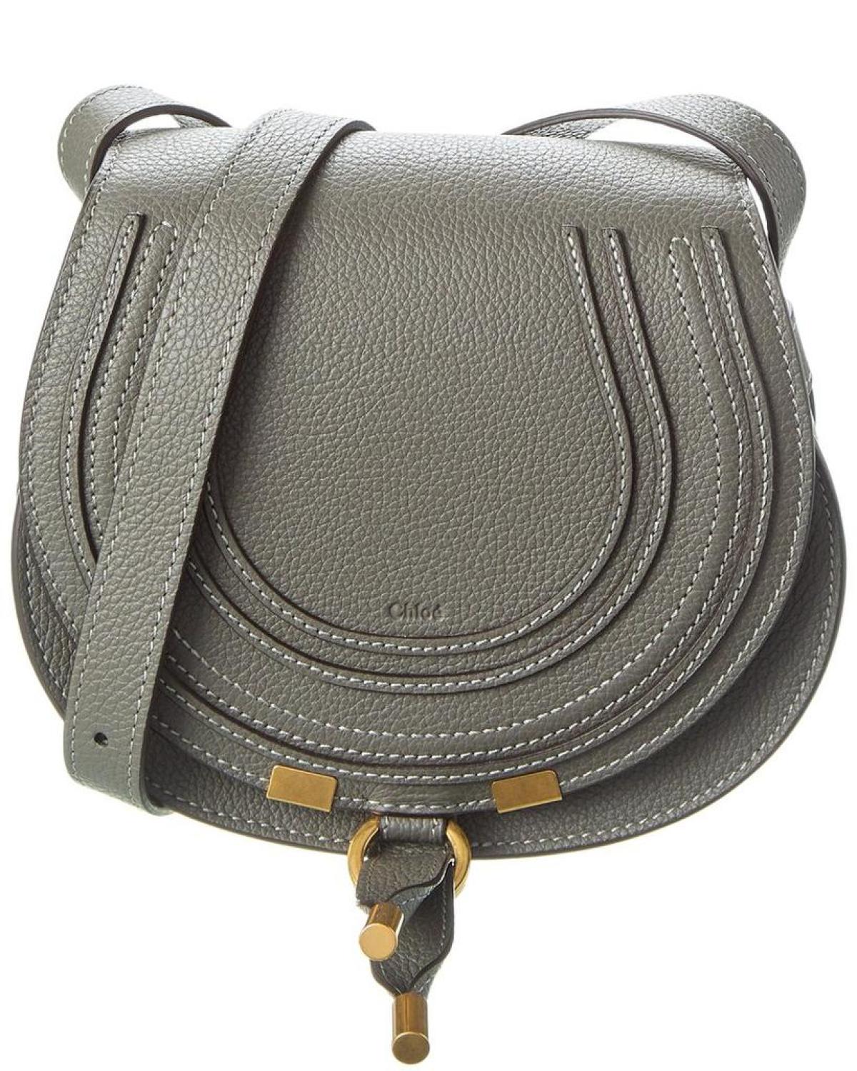 Chloé Marcie Small Leather Saddle Bag