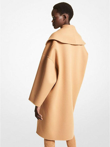 Double Faced Wool Melton Clutch Coat