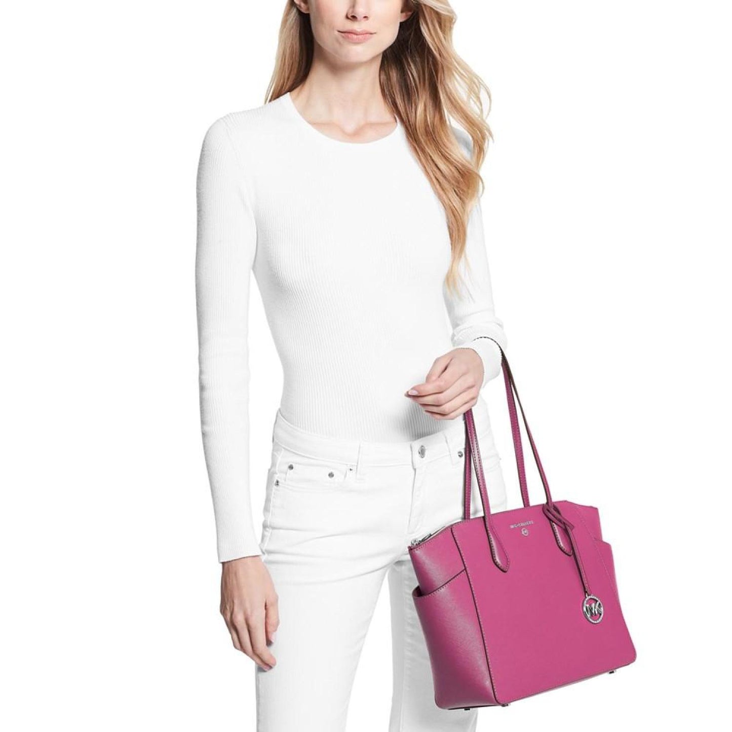 Marilyn Medium Top-Zip Leather Tote